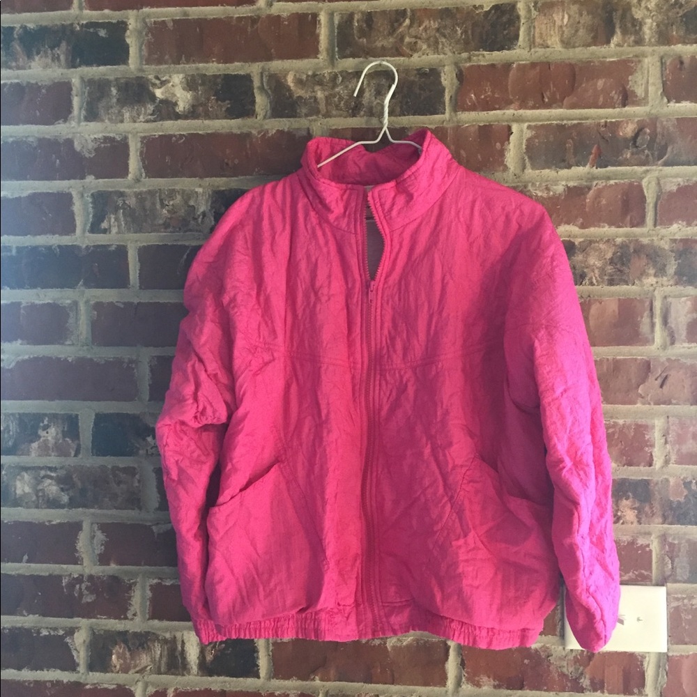 hot pink windbreaker